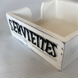 Servietholder - Hvid 