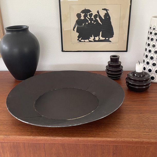 Rundt fad - mrk kobber 