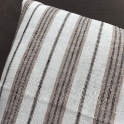 Stribet h�rpudebetr�k brun/sort 