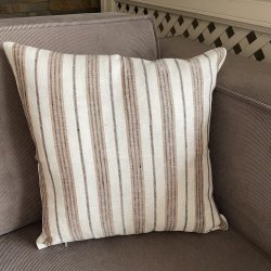 Stribet h�rpudebetr�k brun/sort 