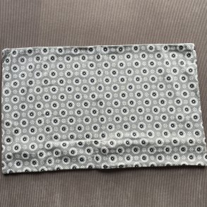 Gr�t pudebetr�k m. blomster 