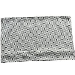 Gr�t pudebetr�k m. blomster 