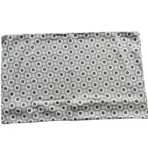 Gr�t pudebetr�k m. blomster 