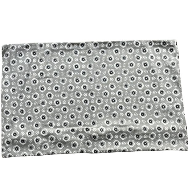 Gr�t pudebetr�k m. blomster 