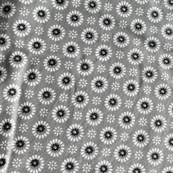 Gr�t pudebetr�k m. blomster 