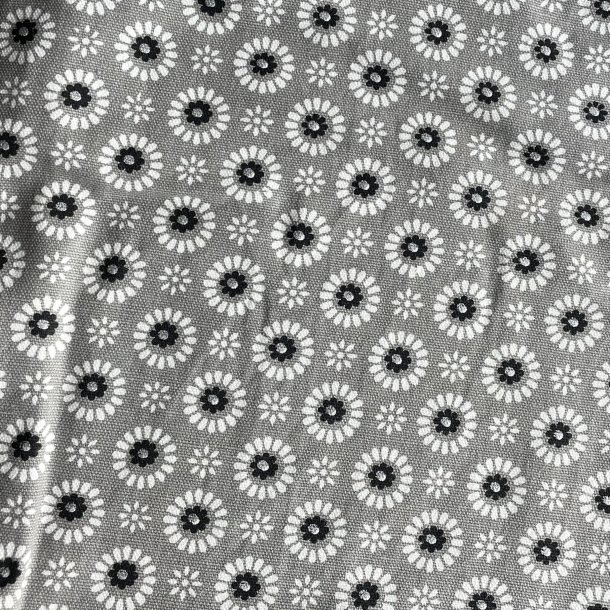 Gr�t pudebetr�k m. blomster 