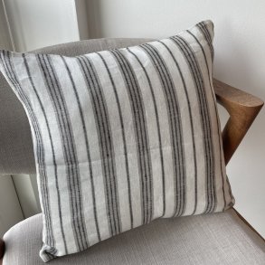 Stribet h�rpudebetr�k beige/sort 