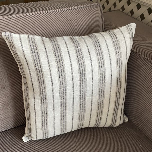 Stribet h�rpudebetr�k beige/sort 