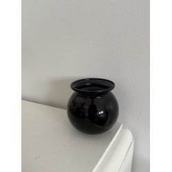 Rund vase - antik sort 