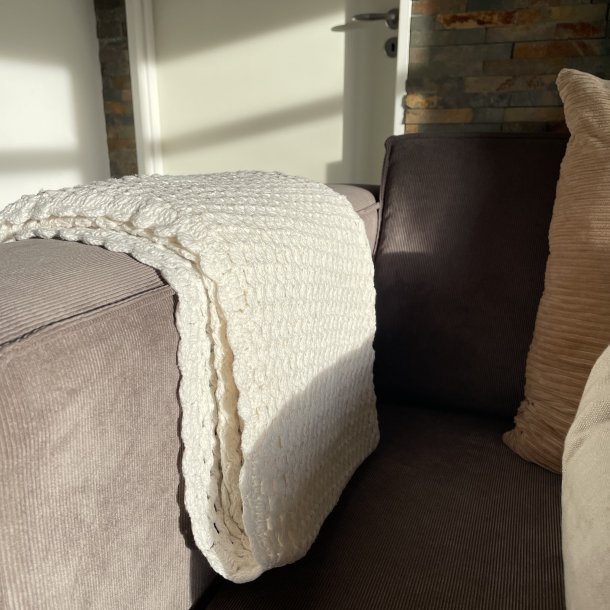 H�klet t�ppe - Hvid 