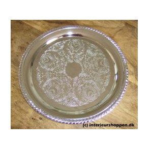 Rundt fad, slvbelagt 25cm