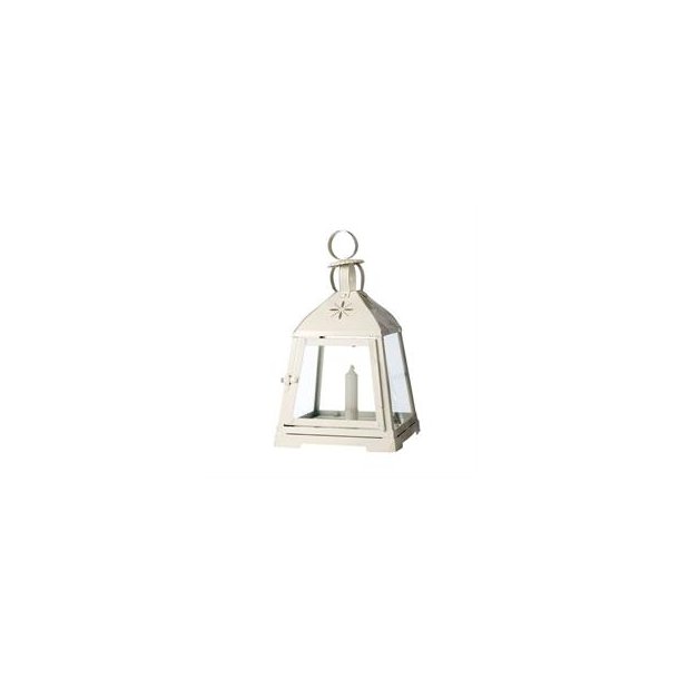 Lanterne m/buet tag - white