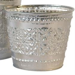 Prget potter i aluminium