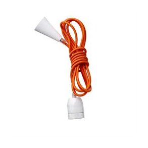 Stofledning m/fatning - orange