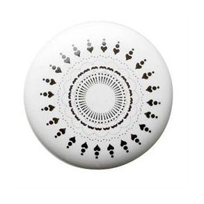 Keramikgreb, hvid m/sort mnster 