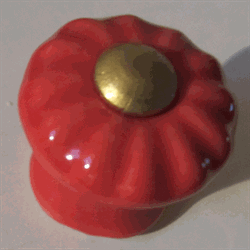 Porcelnsknop - Lille rd 