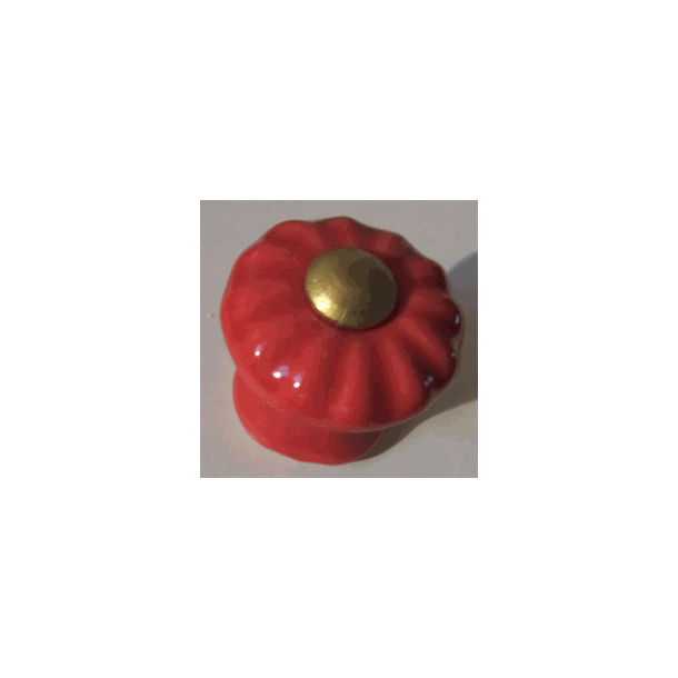 Porcelnsknop - Lille rd 