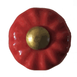 Porcelnsknop - Lille rd 