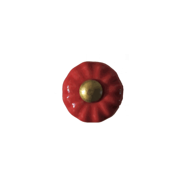 Porcelnsknop - Lille rd 