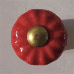 Porcelnsknop - Lille rd 