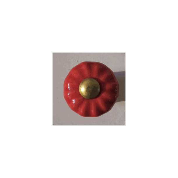 Porcelnsknop - Lille rd 