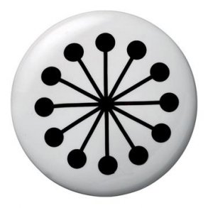 Knage - Sort - Blomst 8cm