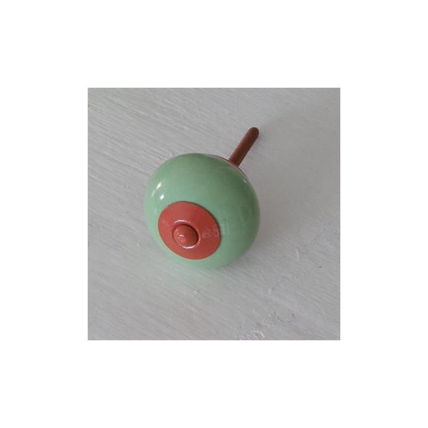 Porcelnsknob - Grn 