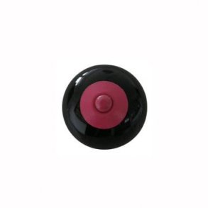 Porcelnsknob - Sort/Lyserd