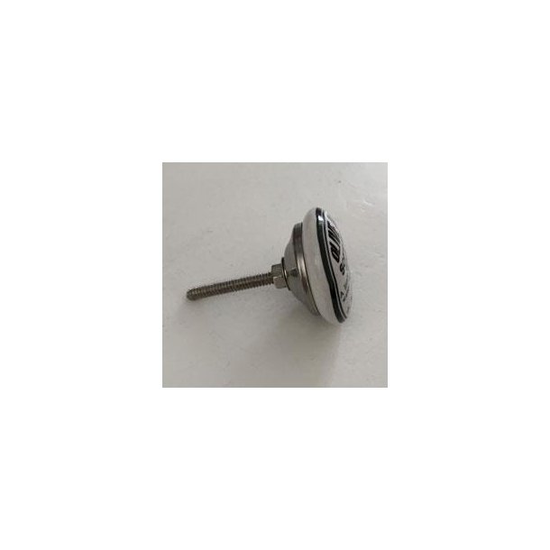 Porcelnsgreb - Hvid m/sort motiv