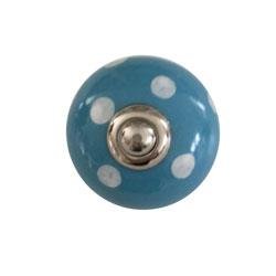 Porcelnsgreb - Bl m/hvide prikker 