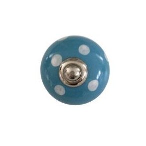 Porcelnsgreb - Bl m/hvide prikker 