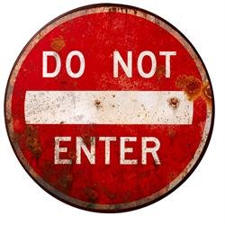 Skilt "Do not Enter" 