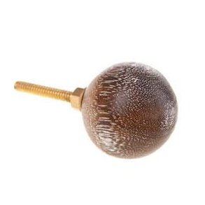 Knop - Rund tr (mrk)